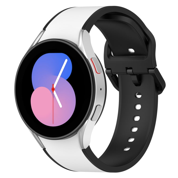 Two-color Silicone Watch Band, For Samsung Galaxy Watch4 Classic 46mm / Watch4 44mm, For Samsung Galaxy Watch4 Classic 42mm / Watch4 40mm, For Samsung Galaxy Watch5 Pro / Watch5
