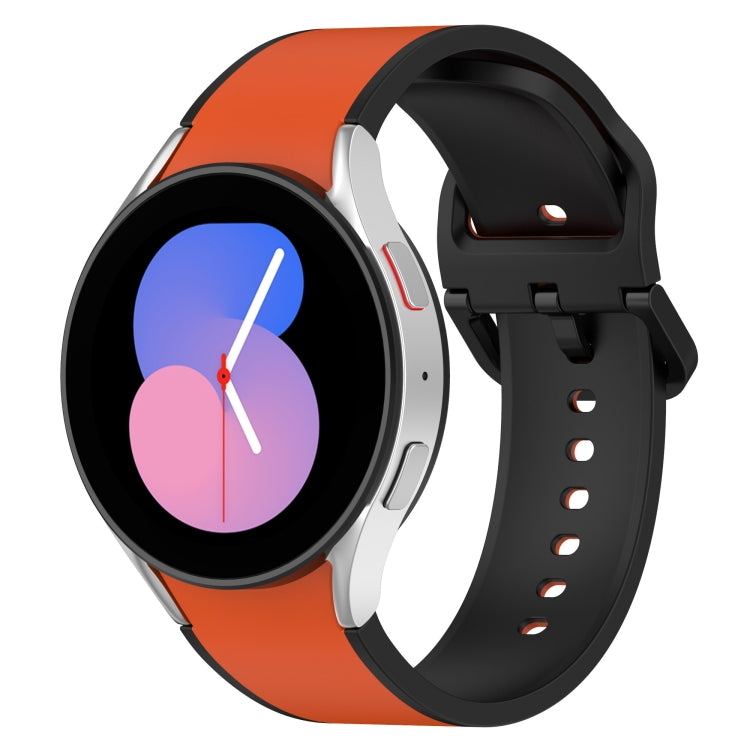 Two-color Silicone Watch Band, For Samsung Galaxy Watch4 Classic 46mm / Watch4 44mm, For Samsung Galaxy Watch4 Classic 42mm / Watch4 40mm, For Samsung Galaxy Watch5 Pro / Watch5