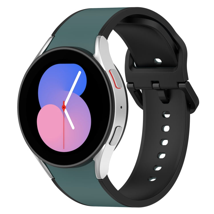 Two-color Silicone Watch Band, For Samsung Galaxy Watch4 Classic 46mm / Watch4 44mm, For Samsung Galaxy Watch4 Classic 42mm / Watch4 40mm, For Samsung Galaxy Watch5 Pro / Watch5