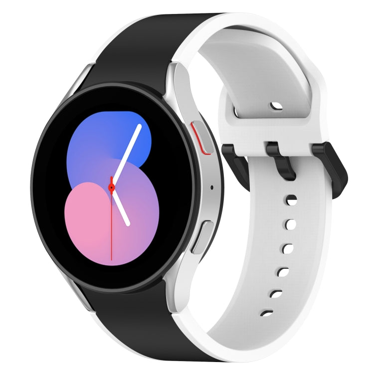 Two-color Silicone Watch Band, For Samsung Galaxy Watch4 Classic 46mm / Watch4 44mm, For Samsung Galaxy Watch4 Classic 42mm / Watch4 40mm, For Samsung Galaxy Watch5 Pro / Watch5
