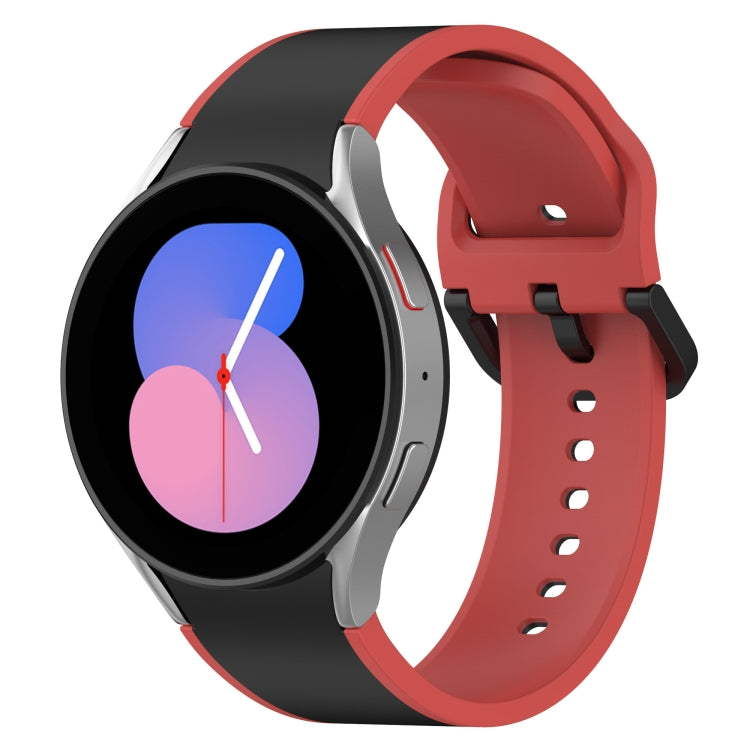 Two-color Silicone Watch Band, For Samsung Galaxy Watch4 Classic 46mm / Watch4 44mm, For Samsung Galaxy Watch4 Classic 42mm / Watch4 40mm, For Samsung Galaxy Watch5 Pro / Watch5
