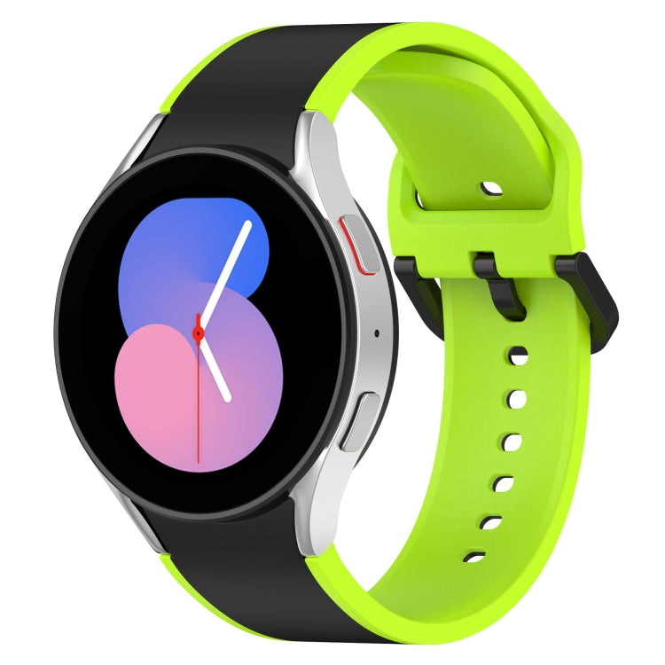 Two-color Silicone Watch Band, For Samsung Galaxy Watch4 Classic 46mm / Watch4 44mm, For Samsung Galaxy Watch4 Classic 42mm / Watch4 40mm, For Samsung Galaxy Watch5 Pro / Watch5