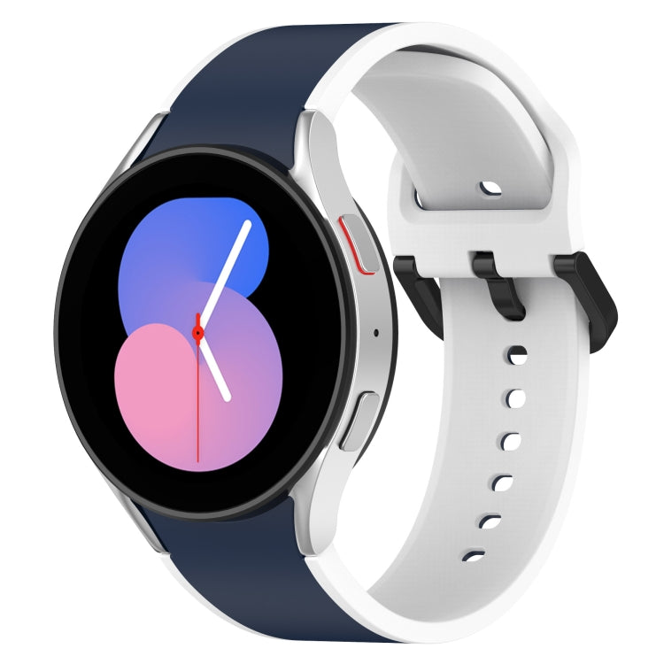 Two-color Silicone Watch Band, For Samsung Galaxy Watch4 Classic 46mm / Watch4 44mm, For Samsung Galaxy Watch4 Classic 42mm / Watch4 40mm, For Samsung Galaxy Watch5 Pro / Watch5