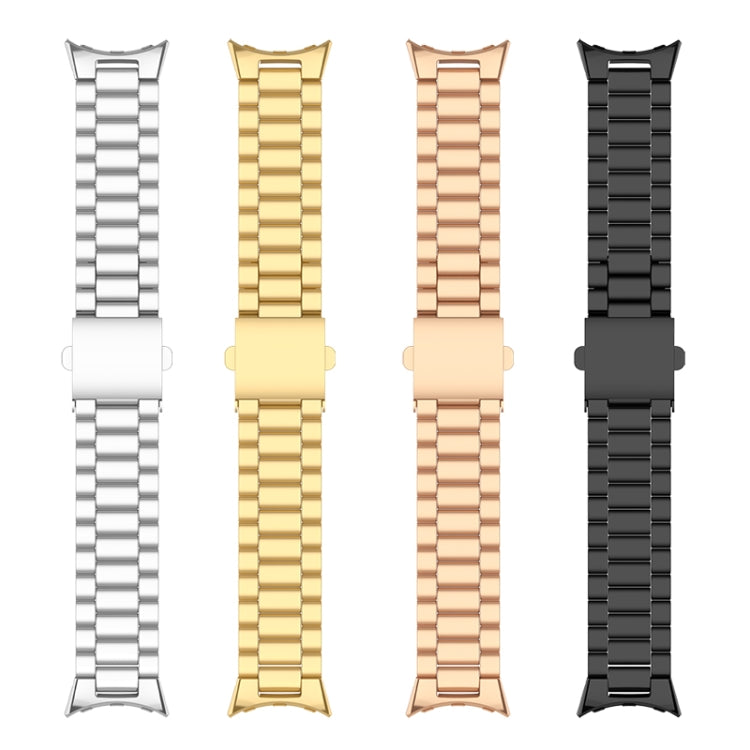Three Strains Stainless Steel Metal Watch Band, For Google Pixel Watch 4 / 3 / 2 / 1 41mm
