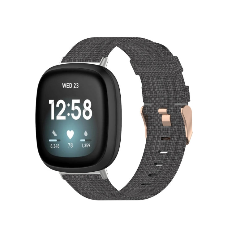 Universal Nylon Weave Canvas Watch Band, For Fitbit Versa 4 / Sense 2