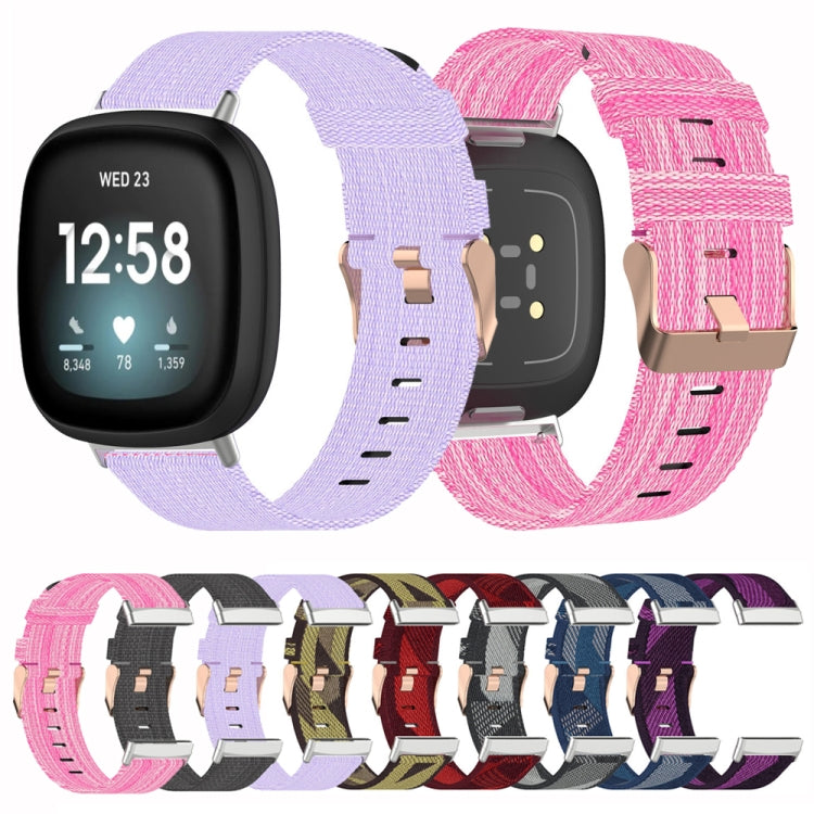 Universal Nylon Weave Canvas Watch Band, For Fitbit Versa 4 / Sense 2