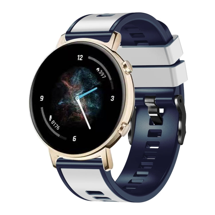Plain Weave Two-color Silicone Watch Band, For Samsung Galaxy Watch 5 40mm / 44mm