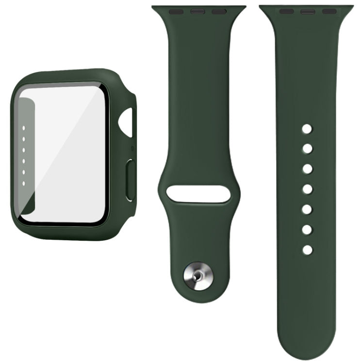 imak Silicone Watch Band PC Frame with Tempered Glass Film, For Apple Watch SE 2022 40mm