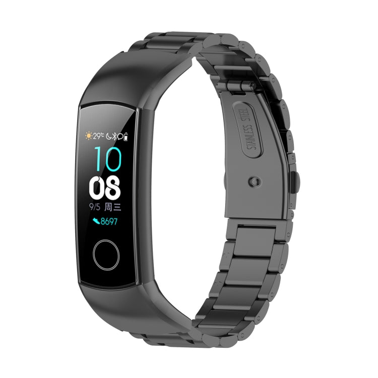 For Huawei Honor Band 4 (CRS-B19) / Honor Band 5 (CRS-B19S) Three Beads Steel Wrist Strap Watchband, For Honor Band 4