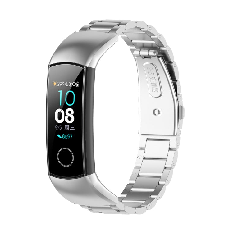 For Huawei Honor Band 4 (CRS-B19) / Honor Band 5 (CRS-B19S) Three Beads Steel Wrist Strap Watchband, For Honor Band 4