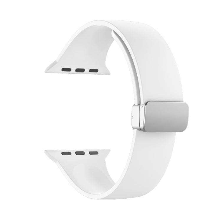 Folding Buckle Silicone Watch Band, For Apple Watch Ultra 49mm, For Apple Watch Series 8&7 45mm / SE 2&6&SE&5&4 44mm / 3&2&1 42mm