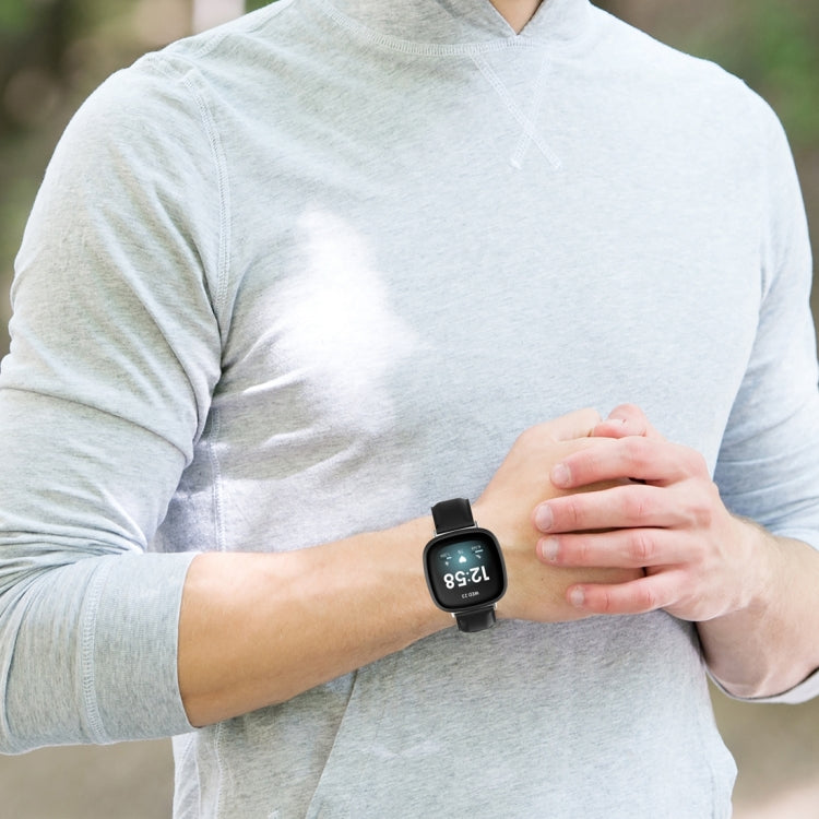 Genuine Leather Watch Band, For Fitbit Versa 3 / Sense