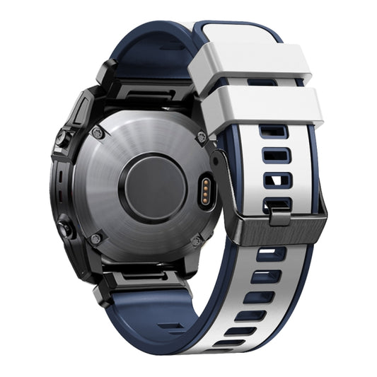 22mm Plain Weave Two-Color Quick Release Silicone Watch Band, For Garmin Fenix 7