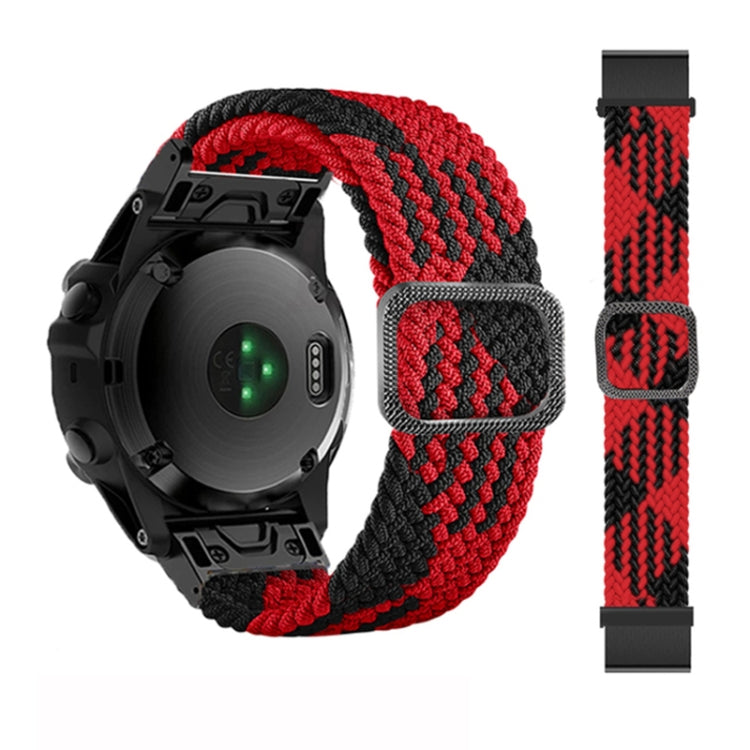Adjustable Nylon Braided Elasticity Watch Band, For Garmin Fenix 7