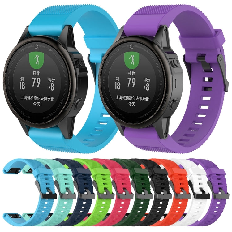 For Garmin Fenix 5S (20mm) Silicone Replacement Wrist Strap Watchband