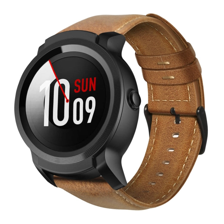 Oil Wax Genuine Leather Watch Band, For Amazfit GTR 47mm / Pace / Stratos, For Amazfit 2 Stratos, For Ticwatch Pro / E2 / S2, For Pebble Gen 1, For Pebble Time
