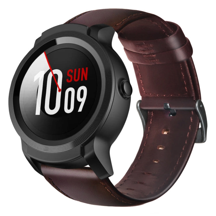 Oil Wax Genuine Leather Watch Band, For Amazfit GTR 47mm / Pace / Stratos, For Amazfit 2 Stratos, For Ticwatch Pro / E2 / S2, For Pebble Gen 1, For Pebble Time