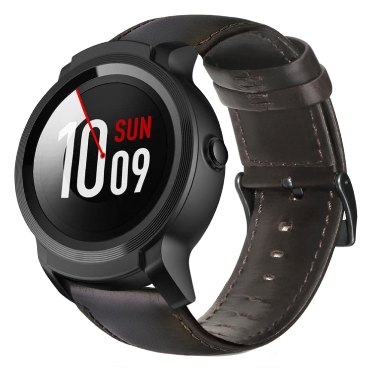 Oil Wax Genuine Leather Watch Band, For Amazfit GTR 47mm / Pace / Stratos, For Amazfit 2 Stratos, For Ticwatch Pro / E2 / S2, For Pebble Gen 1, For Pebble Time