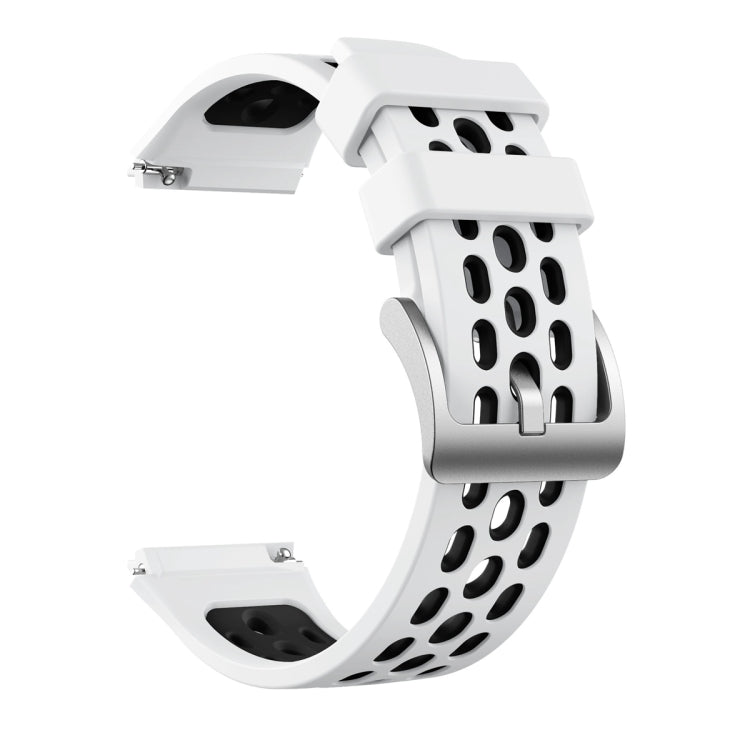 Two Color Round Hole Silicone Watch Band, For Huawei Watch GT 2e