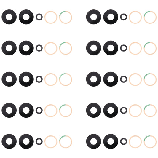 10pcs Back Camera Lens, For Xiaomi Redmi K50i, For Xiaomi Redmi Note 11T Pro, For Xiaomi Redmi Note 11T Pro+, For Xiaomi Poco X4 GT, For Infinix Note 11 Pro x697, For Tecno Camon 17 CG6, For Tecno Camon 19, For Tecno Camon 17 Pro CG8, For vivo Y16