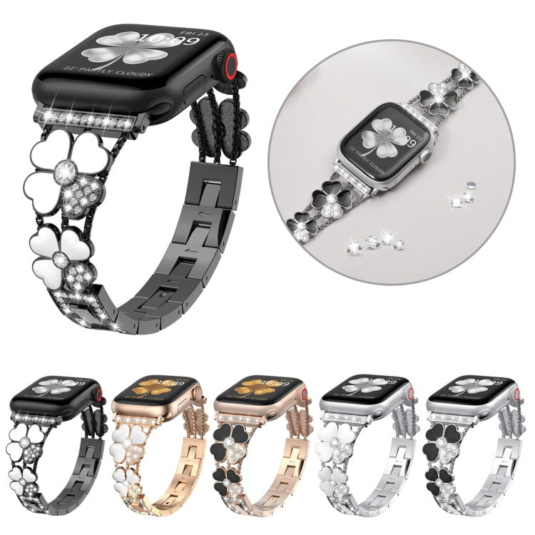 Petal Metal Diamond Watch Band, For Apple Watch 3 38mm, For Apple Watch 9 45mm, For Apple Watch 3 42mm, For Apple Watch 2 38mm, For Apple Watch 2 42 mm, For Apple Watch 38mm, For Apple Watch 9 41mm, For Apple Watch 42mm