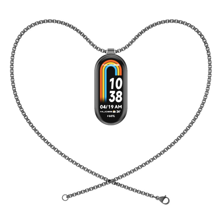 Mijobs Metal Pendant Stainless Steel Watch Necklace, For Xiaomi Smart Band 10 / 9 / 8