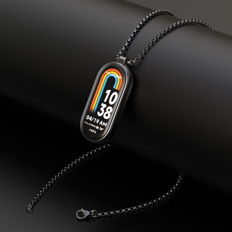 Mijobs Metal Pendant Stainless Steel Watch Necklace, For Xiaomi Smart Band 10 / 9 / 8
