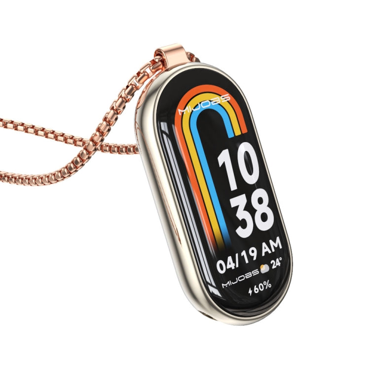 Mijobs Metal Pendant Stainless Steel Watch Necklace, For Xiaomi Smart Band 10 / 9 / 8
