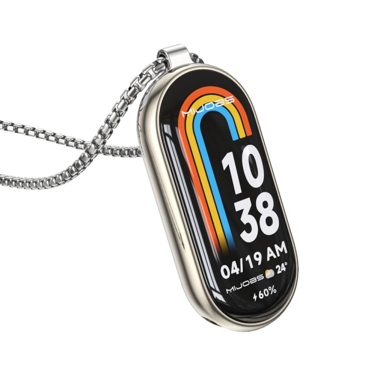 Mijobs Metal Pendant Stainless Steel Watch Necklace, For Xiaomi Smart Band 10 / 9 / 8