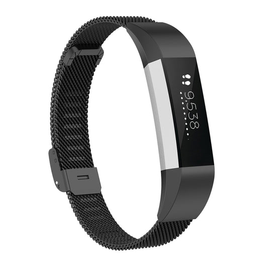 For Fitbit Alta / Alta HR / ACE Watch Button Mesh Metal Replacement Strap Watchband, S, L