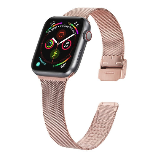 Milanese Stainless Steel Watchband, For Apple Watch Series 8&7 41mm / SE 2&6&SE&5&4 40mm / 3&2&1 38mm, For Apple Watch Ultra 49mm / Series 8&7 45mm / SE 2&6&SE&5&4 44mm / 3&2&1 42mm, For Apple Watch Series 7 45mm / 6 & SE & 5 & 4 44mm / 3 & 2 & 1 42mm
