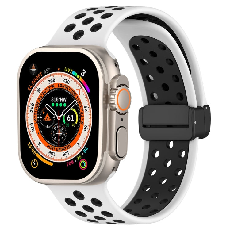 Magnetic Buckle Silicone Watch Band, For Apple Watch Ultra 49mm, For Apple Watch SE 2023 44mm, For Apple Watch 8 41mm