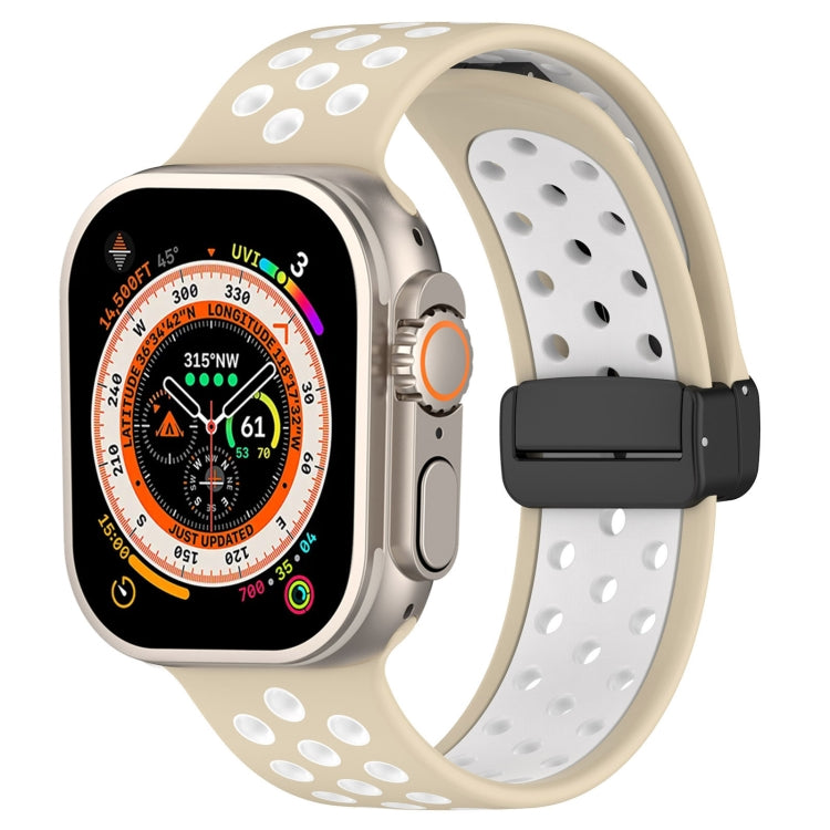 Magnetic Buckle Silicone Watch Band, For Apple Watch Ultra 49mm, For Apple Watch SE 2023 44mm, For Apple Watch 8 41mm