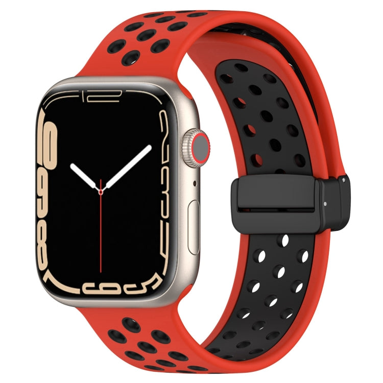 Magnetic Buckle Silicone Watch Band, For Apple Watch Ultra 49mm, For Apple Watch SE 2023 44mm, For Apple Watch 8 41mm