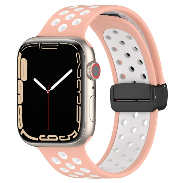 Magnetic Buckle Silicone Watch Band, For Apple Watch SE 2022 44mm, For Apple Watch 7 41mm, For Apple Watch 7 45mm