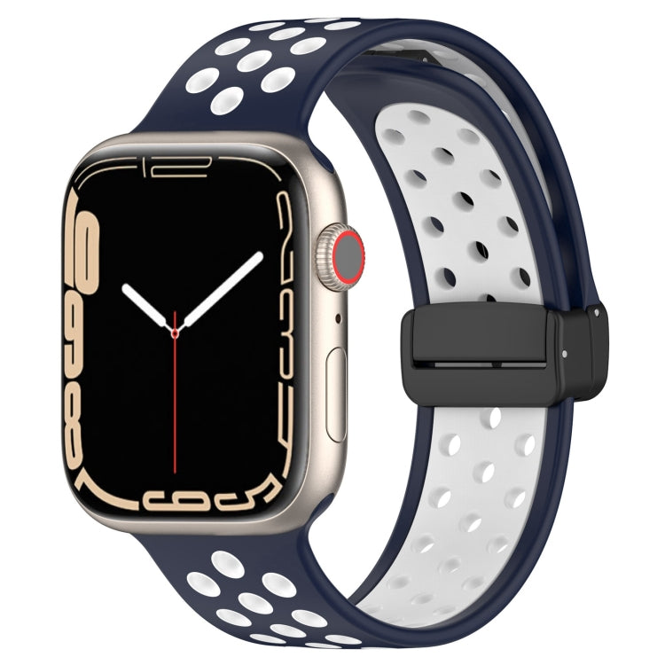 Magnetic Buckle Silicone Watch Band, For Apple Watch SE 2022 44mm, For Apple Watch 7 41mm, For Apple Watch 7 45mm