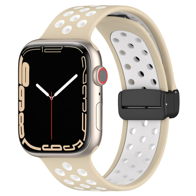 Magnetic Buckle Silicone Watch Band, For Apple Watch SE 2022 44mm, For Apple Watch 7 41mm, For Apple Watch 7 45mm