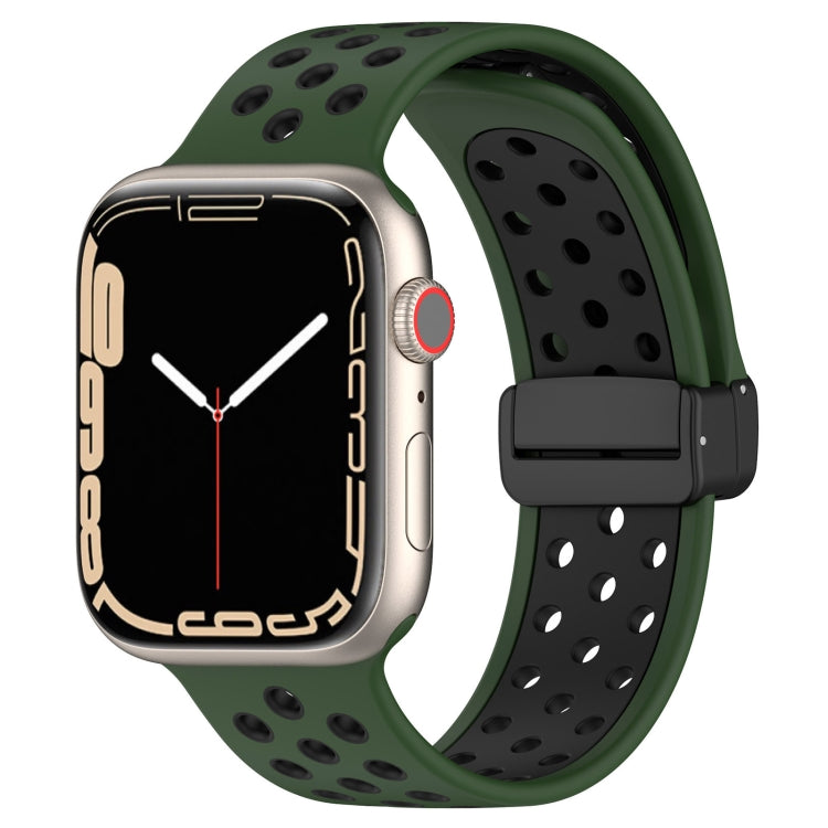 Magnetic Buckle Silicone Watch Band, For Apple Watch SE 2022 44mm, For Apple Watch 7 41mm, For Apple Watch 7 45mm