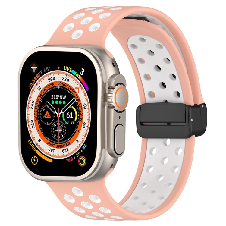 Magnetic Buckle Silicone Watch Band, For Apple Watch Ultra 49mm, For Apple Watch SE 2023 44mm, For Apple Watch 8 41mm