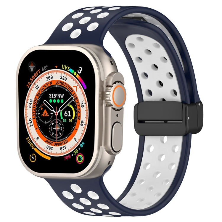 Magnetic Buckle Silicone Watch Band, For Apple Watch Ultra 49mm, For Apple Watch SE 2023 44mm, For Apple Watch 8 41mm