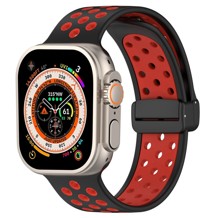 Magnetic Buckle Silicone Watch Band, For Apple Watch Ultra 49mm, For Apple Watch SE 2023 44mm, For Apple Watch 8 41mm