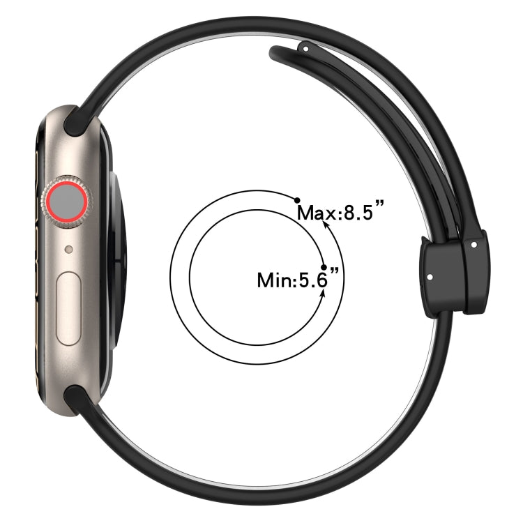Magnetic Buckle Silicone Watch Band, For Apple Watch SE 2022 44mm, For Apple Watch 7 41mm, For Apple Watch 7 45mm