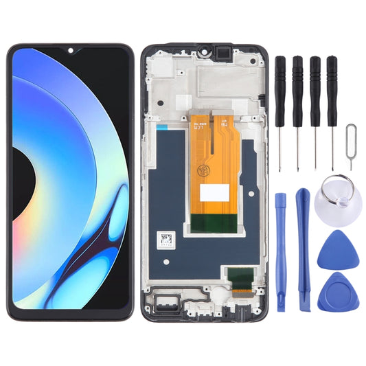 OEM LCD Screen Digitizer Full Assembly with Frame, For Realme V30, For Realme C33 2023 RMX3627, For Realme 10T, For Realme C55, For Realme 10s, For Realme C33, For Realme 9i 5G, For Realme V20, For Realme C30, For Realme Q5 RMX3478