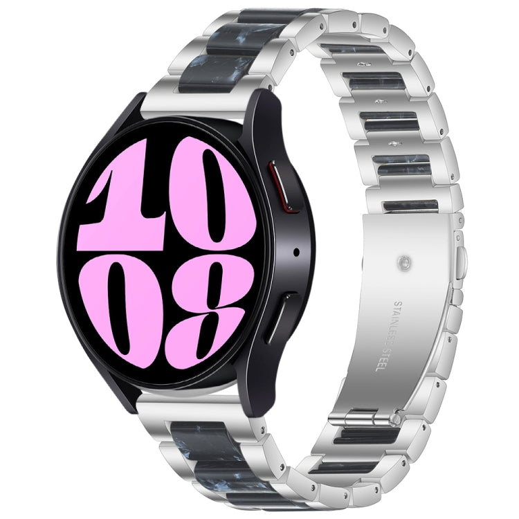 Three Bead Resin Metal Watch Band, For Samsung Galaxy Watch 6 / 6 Classic