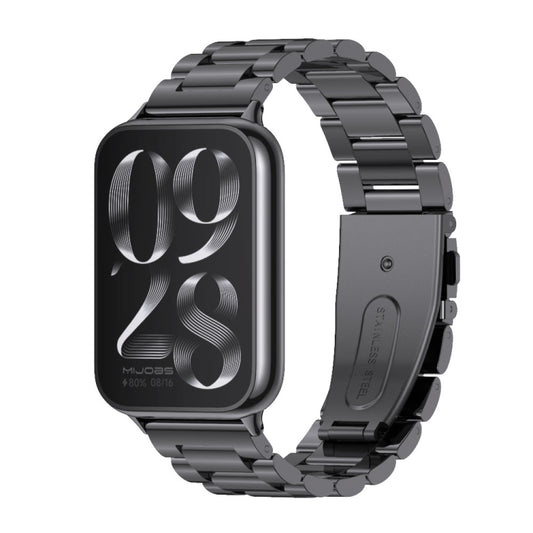 Mijobs Three Beads Stainless Steel Watch Band, For Xiaomi Band 10 Pro / Redmi Watch 6 / 5