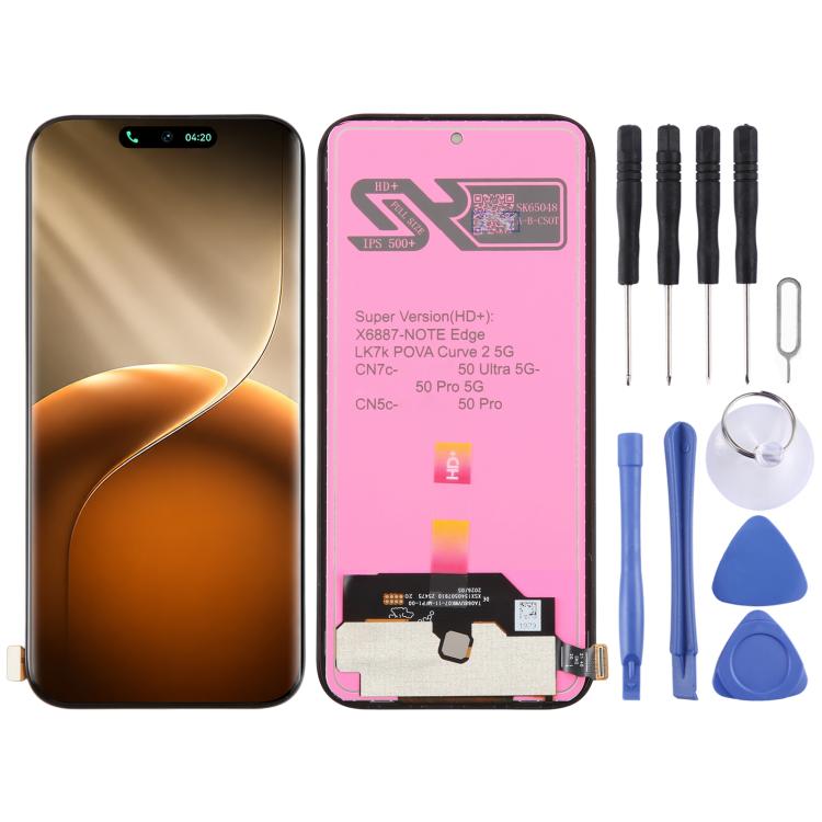 OEM LCD Screen with Digitizer Full Assembly, For Tecno Camon 50 Pro 5G CN7c, For Tecno Pova Curve 2 5G LK7K, For Tecno Camon 50 Ultra CN7c, For Tecno Camon 50 Pro 4G CN5c, For Tecno Camon 50 4G CN5, For Tecno Pop 10 Pro                                 ...