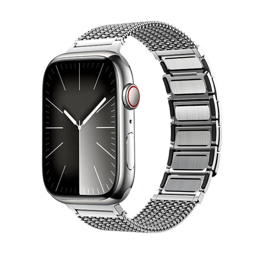 Magnetic Clasp Braided Chain Stainless Steel Watch Band, For Apple Watch SE 40mm, For Apple Watch SE 44mm, For Apple Watch Series 6 40mm, For Apple Watch Series 6 44mm, For Apple Watch Series 5 44mm, For Apple Watch Series 5 40mm                       ...