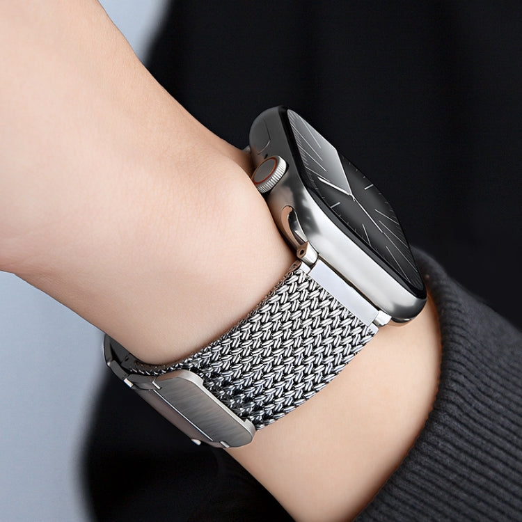 Magnetic Clasp Braided Chain Stainless Steel Watch Band, For Apple Watch SE 40mm, For Apple Watch SE 44mm, For Apple Watch Series 6 40mm, For Apple Watch Series 6 44mm, For Apple Watch Series 5 44mm, For Apple Watch Series 5 40mm                       ...