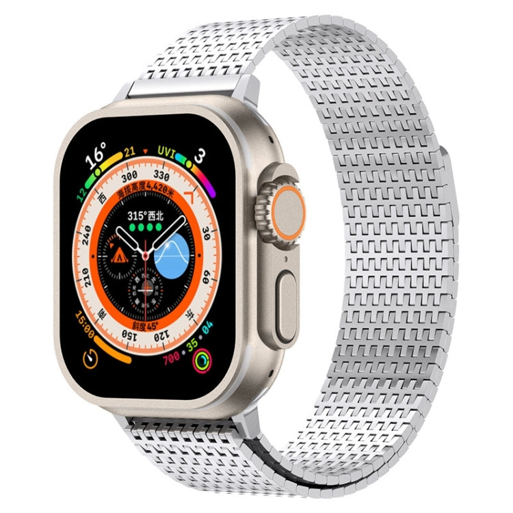 Milanese Loop Magnetic Clasp Stainless Steel Watch Band, For Apple Watch SE 2023 44mm, For Apple Watch SE 2023 40mm, For Apple Watch Ultra 2 49mm, For Apple Watch Series 9 45mm, For Apple Watch Series 9 41mm, For Apple Watch Ultra 49mm                 ...