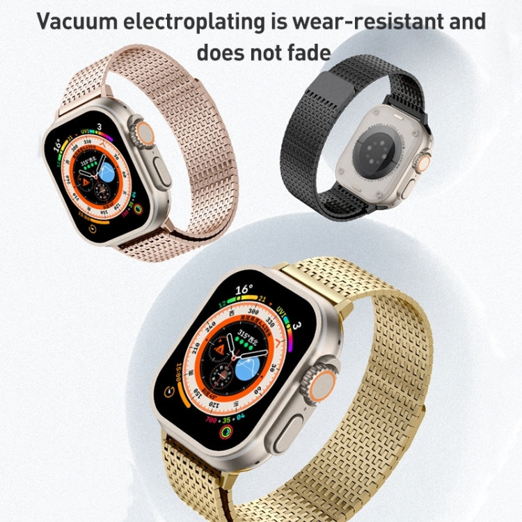 Milanese Loop Magnetic Clasp Stainless Steel Watch Band, For Apple Watch SE 2023 44mm, For Apple Watch SE 2023 40mm, For Apple Watch Ultra 2 49mm, For Apple Watch Series 9 45mm, For Apple Watch Series 9 41mm, For Apple Watch Ultra 49mm                 ...